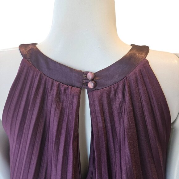 Purple Bedo Accordion Style Halter Dress -Size S - Picture 6 of 11